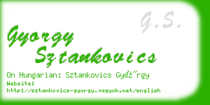 gyorgy sztankovics business card